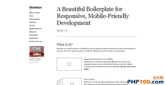 Skeleton - Responsive HTML5 Frameworks