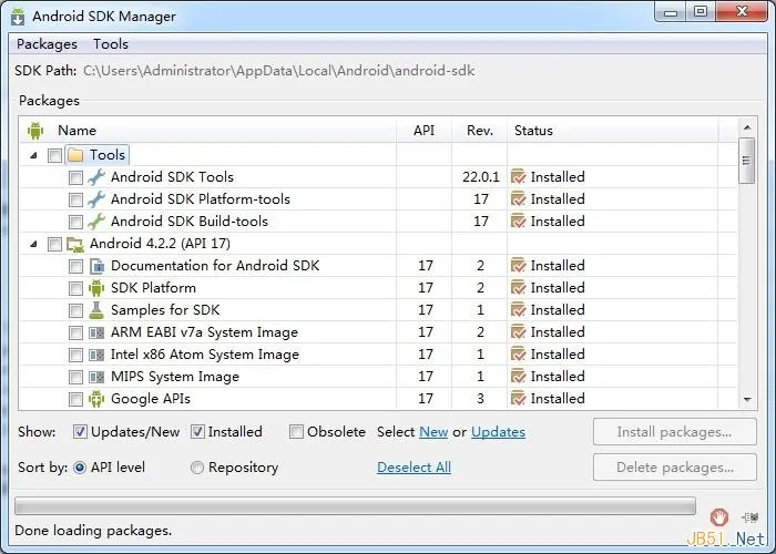 Android SDK Manager